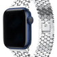 Apple Watch Compatible Simetro Loop Steel Band Silver Gray 