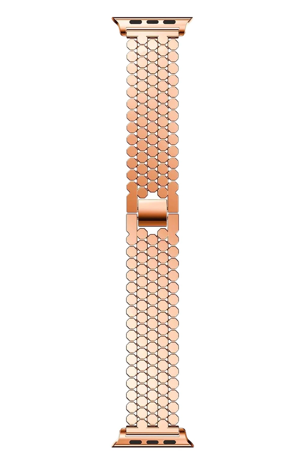 Apple Watch Uyumlu Simetro Loop Çelik Kordon Rose Gold