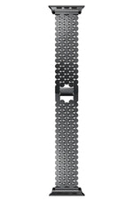 Apple Watch Uyumlu Simetro Loop Çelik Kordon Siyah  bikordon