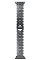 Apple Watch Uyumlu Simetro Loop Çelik Kordon Siyah