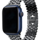 Apple Watch Uyumlu Simetro Loop Çelik Kordon Siyah  bikordon