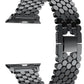 Apple Watch Compatible Simetro Loop Steel Band Black 