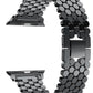 Apple Watch Uyumlu Simetro Loop Çelik Kordon Siyah  bikordon