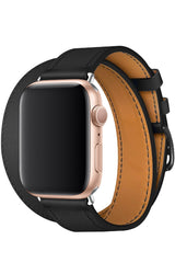 Apple Watch Uyumlu Spiralis Deri Kordon Siyah
