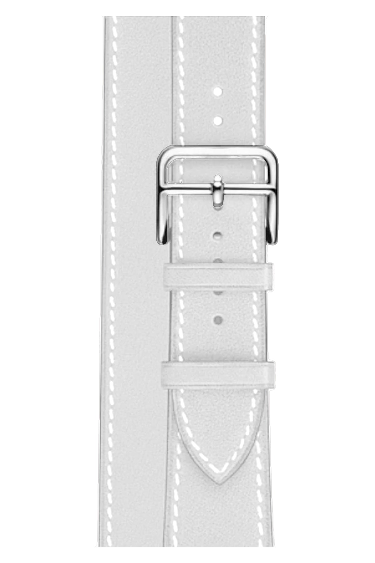 Apple Watch Uyumlu Spiralis Deri Kordon Snow  bikordon