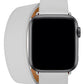 Apple Watch Uyumlu Spiralis Deri Kordon Snow  bikordon