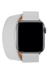 Apple Watch Uyumlu Spiralis Deri Kordon Snow