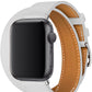 Apple Watch Uyumlu Spiralis Deri Kordon Snow  bikordon