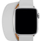Apple Watch Compatible Spiralis Leather Band Snow