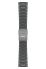 Apple Watch Uyumlu Soft Buckle Silikon Kordon Carbon Gray