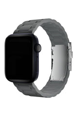 Apple Watch Uyumlu Soft Buckle Silikon Kordon Carbon Gray