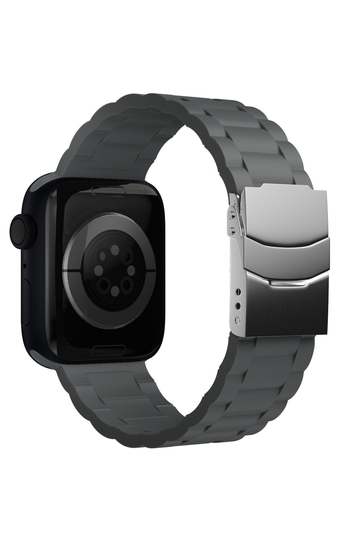 Apple Watch Uyumlu Soft Buckle Silikon Kordon Carbon Gray  bikordon