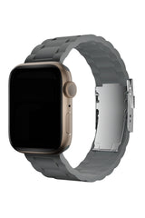 Apple Watch Uyumlu Soft Buckle Silikon Kordon Carbon Gray