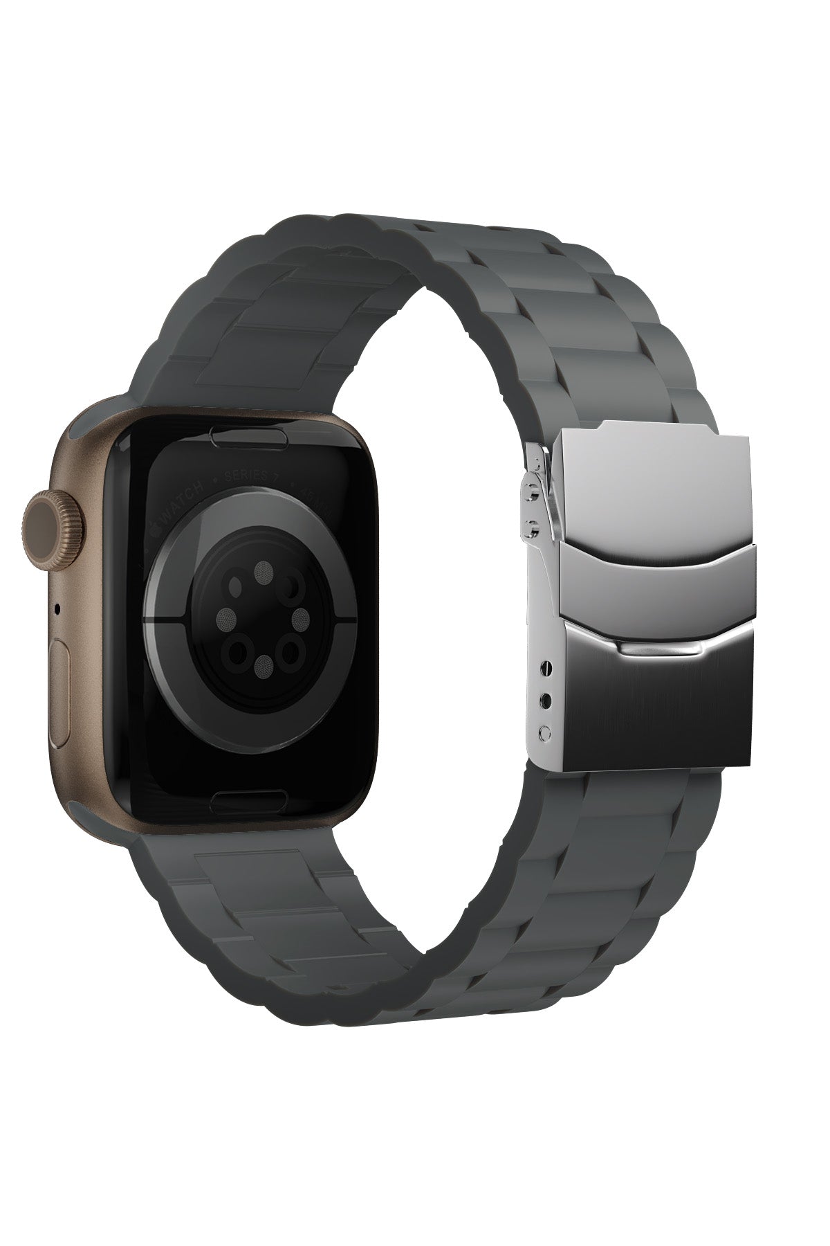Apple Watch Uyumlu Soft Buckle Silikon Kordon Carbon Gray  bikordon