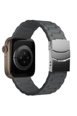 Apple Watch Uyumlu Soft Buckle Silikon Kordon Carbon Gray