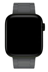 Apple Watch Uyumlu Soft Buckle Silikon Kordon Carbon Gray