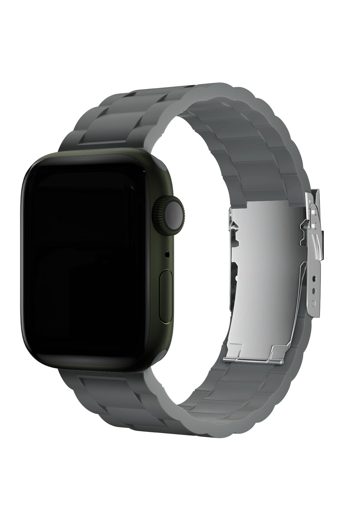 Apple Watch Uyumlu Soft Buckle Silikon Kordon Carbon Gray  bikordon