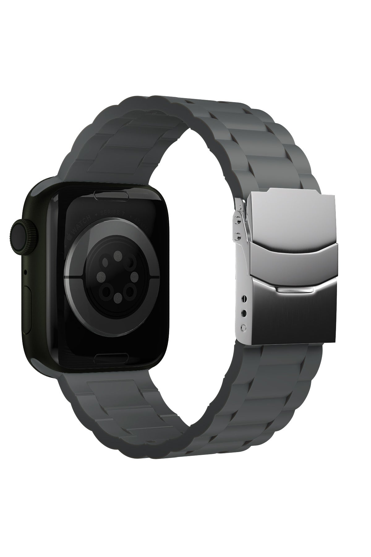 Apple Watch Uyumlu Soft Buckle Silikon Kordon Carbon Gray  bikordon