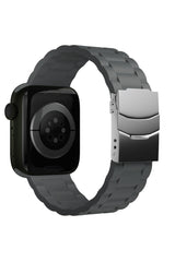 Apple Watch Uyumlu Soft Buckle Silikon Kordon Carbon Gray