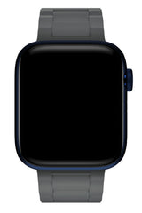 Apple Watch Uyumlu Soft Buckle Silikon Kordon Carbon Gray