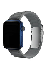 Apple Watch Uyumlu Soft Buckle Silikon Kordon Carbon Gray