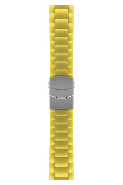 Apple Watch Uyumlu Soft Buckle Silikon Kordon Yellow Tan  bikordon