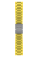 Apple Watch Uyumlu Soft Buckle Silikon Kordon Yellow Tan