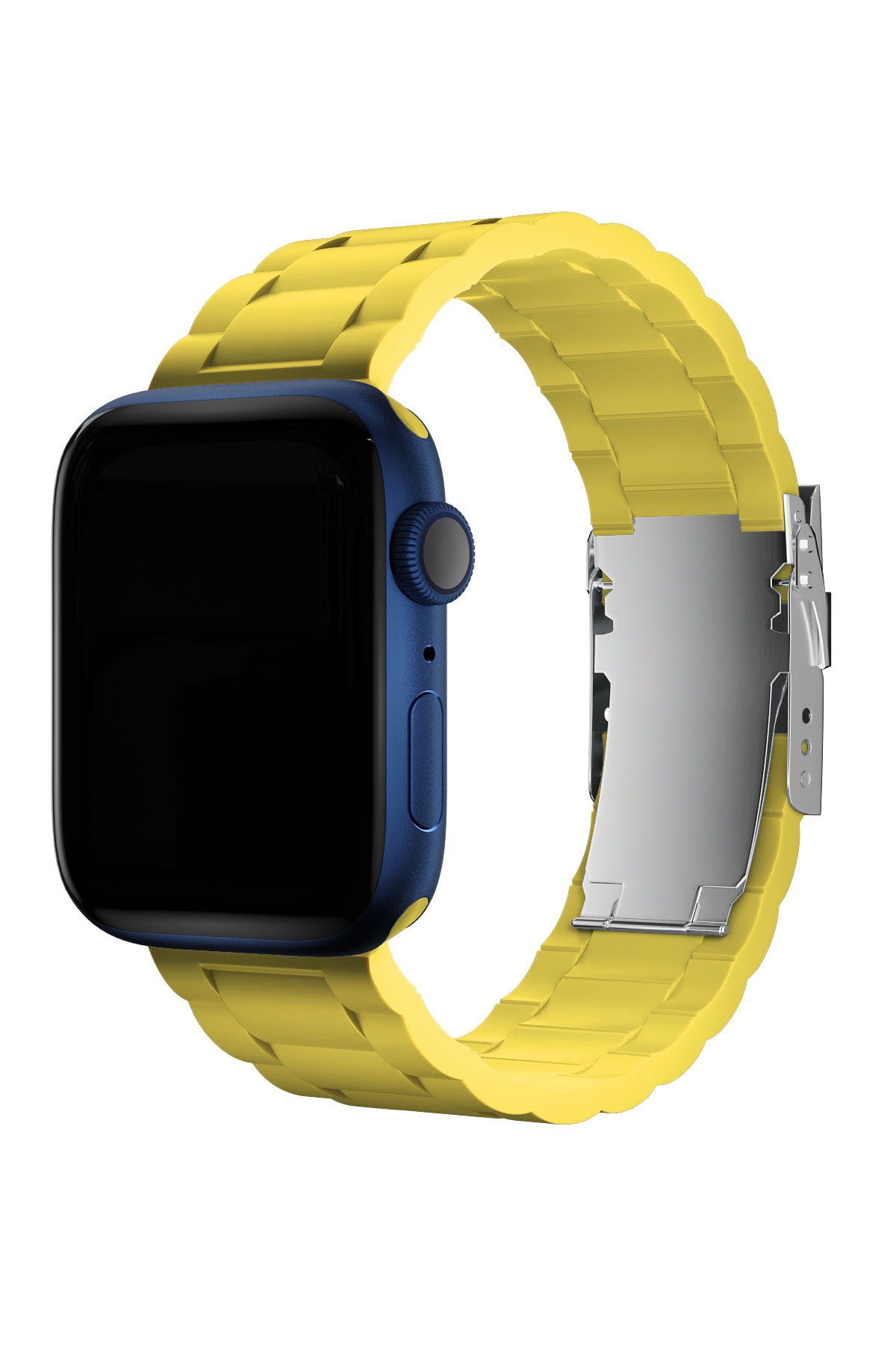 Apple Watch Uyumlu Soft Buckle Silikon Kordon Yellow Tan  bikordon