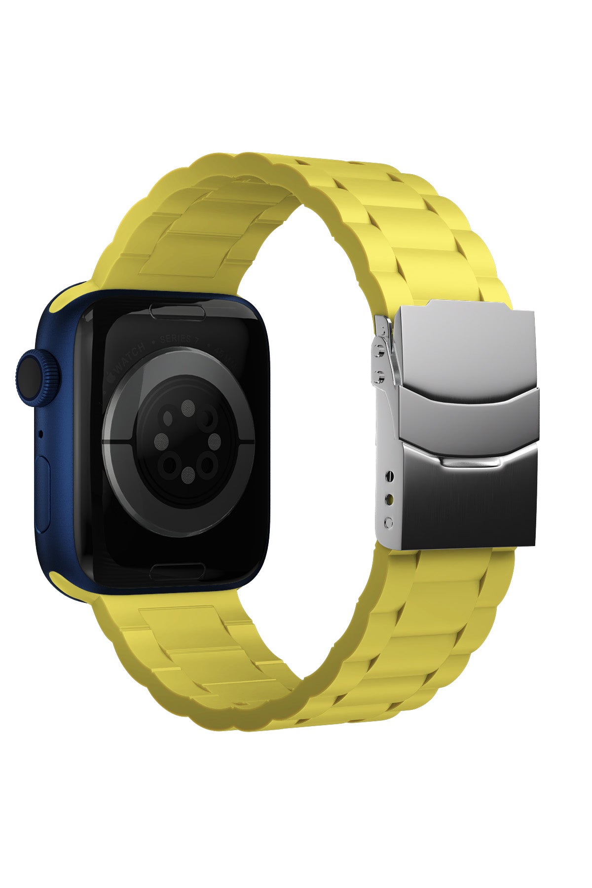 Apple Watch Uyumlu Soft Buckle Silikon Kordon Yellow Tan  bikordon