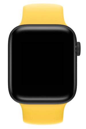 Apple Watch Compatible Solo Loop Silicone Band Gold Yellow 