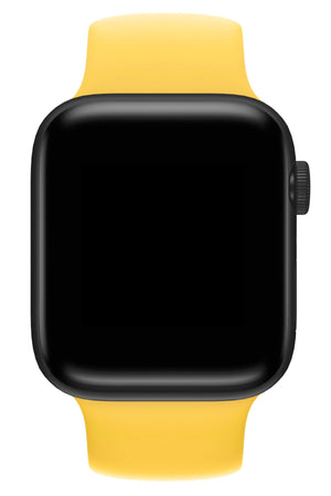 Apple Watch Uyumlu Solo Loop Silikon Kordon Altuni Sarı  bikordon