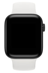 Apple Watch Uyumlu Solo Loop Silikon Kordon Beyaz