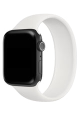 Apple Watch Uyumlu Solo Loop Silikon Kordon Beyaz