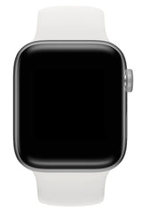 Apple Watch Uyumlu Solo Loop Silikon Kordon Beyaz
