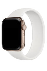 Apple Watch Uyumlu Solo Loop Silikon Kordon Beyaz