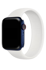 Apple Watch Uyumlu Solo Loop Silikon Kordon Beyaz