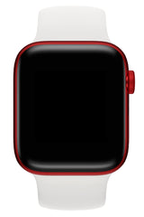Apple Watch Uyumlu Solo Loop Silikon Kordon Beyaz