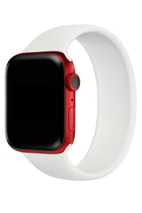 Apple Watch Uyumlu Solo Loop Silikon Kordon Beyaz