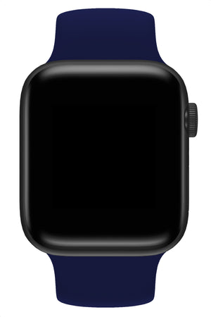 Apple Watch Uyumlu Solo Loop Silikon Kordon Gece Mavi  bikordon