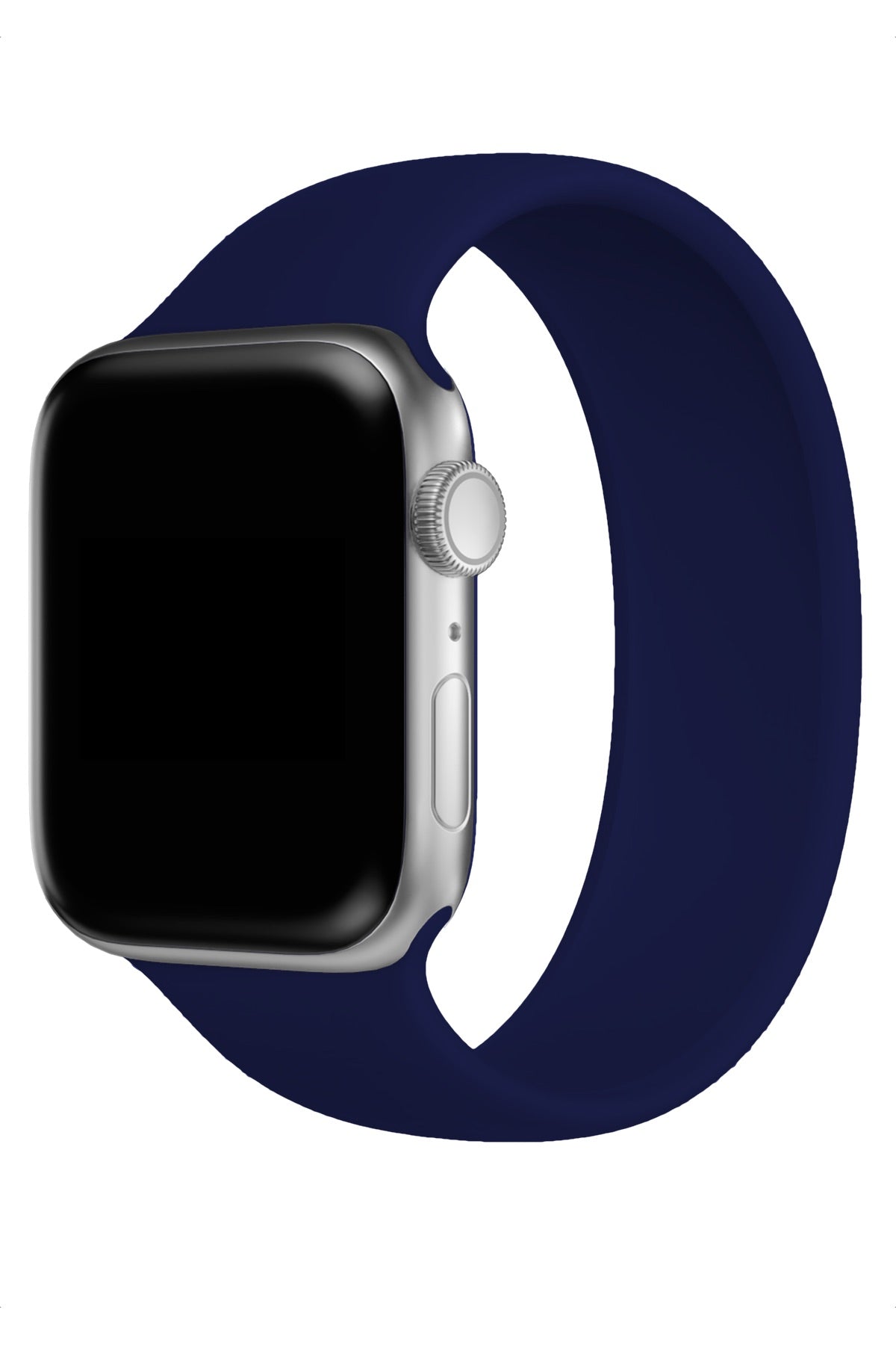 Apple Watch Uyumlu Solo Loop Silikon Kordon Gece Mavi  bikordon