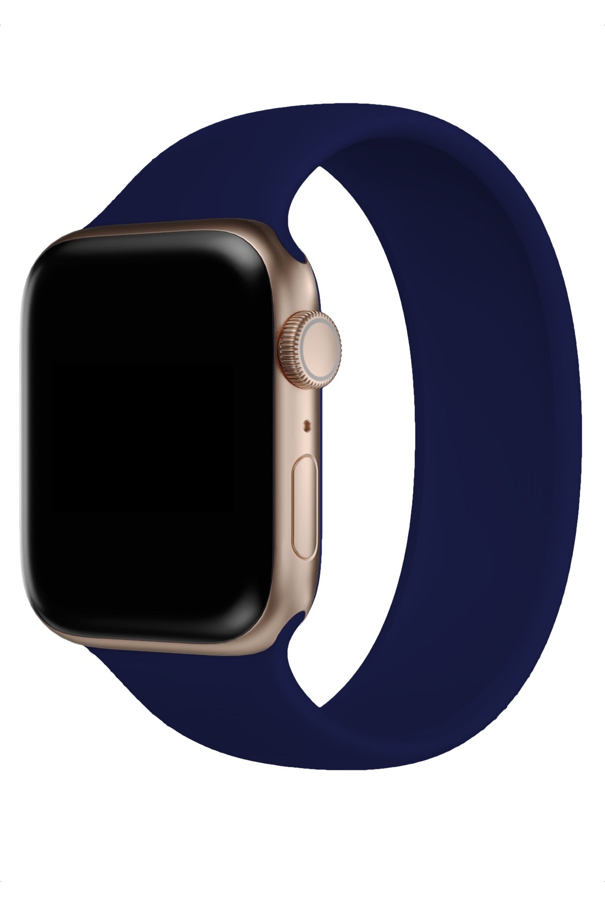 Apple Watch Uyumlu Solo Loop Silikon Kordon Gece Mavi  bikordon