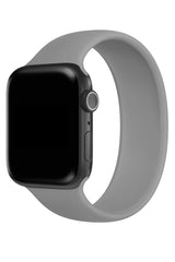Apple Watch Uyumlu Solo Loop Silikon Kordon Gümüşi