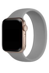 Apple Watch Uyumlu Solo Loop Silikon Kordon Gümüşi