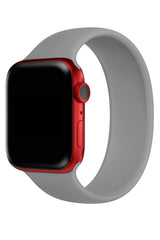 Apple Watch Uyumlu Solo Loop Silikon Kordon Gümüşi