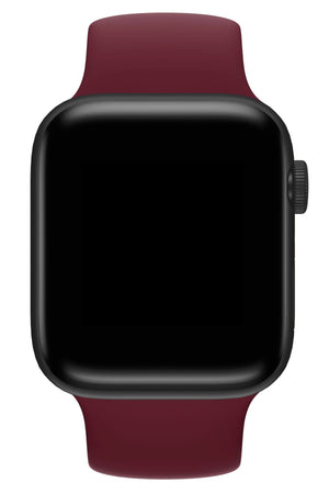 Apple Watch Compatible Solo Loop Silicone Band Sangria 