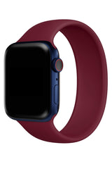 Apple Watch Compatible Solo Loop Silicone Band Sangria 
