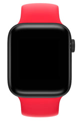 Apple Watch Uyumlu Solo Loop Silikon Kordon Scarlet Kırmızı