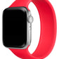 Apple Watch Uyumlu Solo Loop Silikon Kordon Scarlet Kırmızı  bikordon