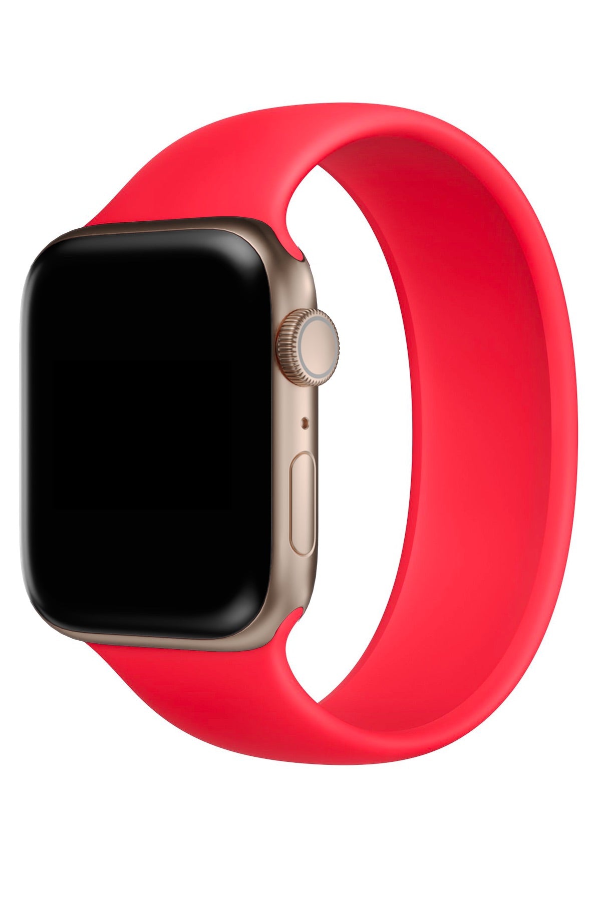Apple Watch Uyumlu Solo Loop Silikon Kordon Scarlet Kırmızı  bikordon