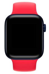 Apple Watch Uyumlu Solo Loop Silikon Kordon Scarlet Kırmızı